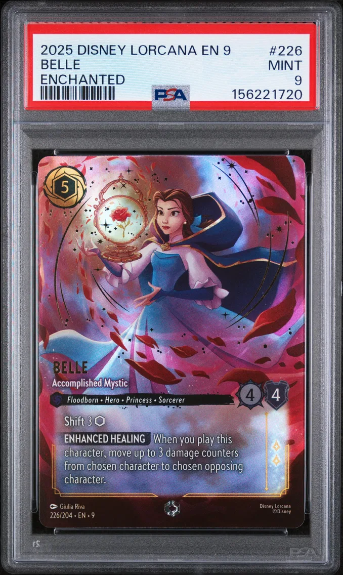 2025 #226 Belle - Accomplished Mystic PSA 9 Disney Lorcana EN 9-Fabled