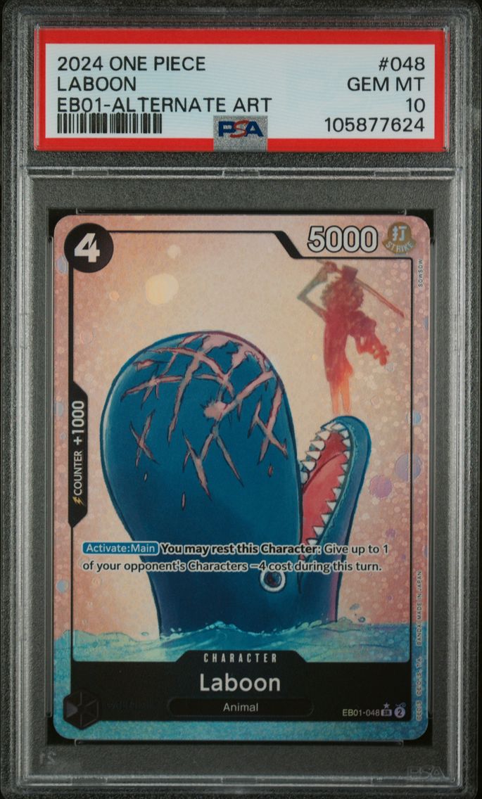 2024 #048 Laboon PSA 10 One Piece EB01-Extra Booster -Memorial Collection-