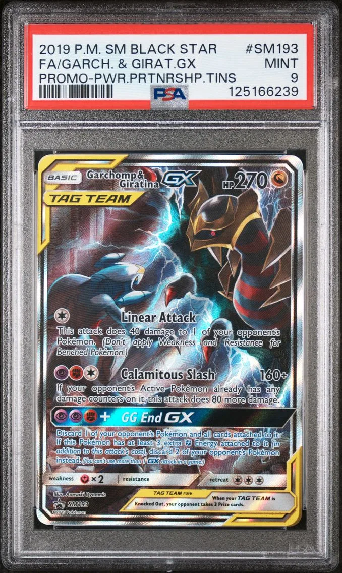 2019 #SM193 Full Art/Garchomp & Giratina GX PSA 9 SM Black Star Promo Pokemon