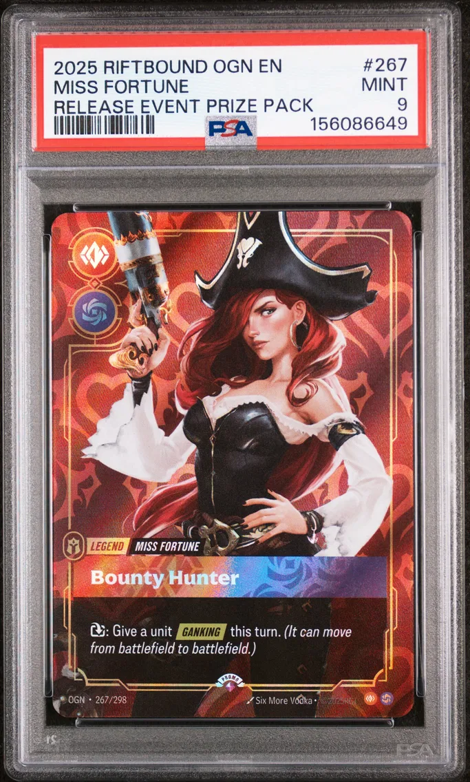 2025 #267 Miss Fortune - Bounty Hunter PSA 9 Riftbound: League of Legends Ogn-Origins