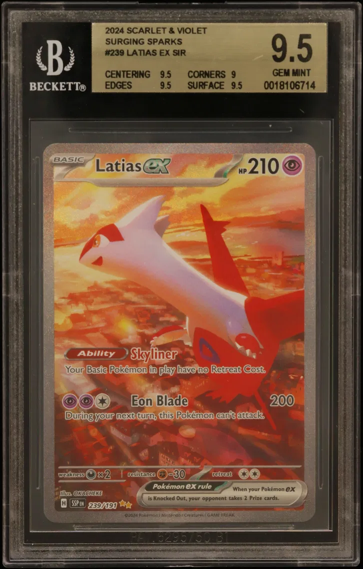 2024 #239 Latias ex SIR BGS 9.5 TCG Scarlet & Violet Surging Sparks