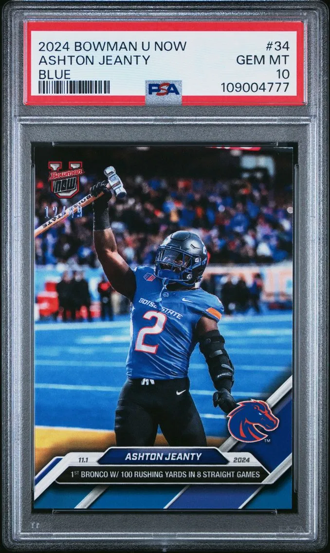 2024 #34 Ashton Jeanty PSA 10 Bowman U Now Football