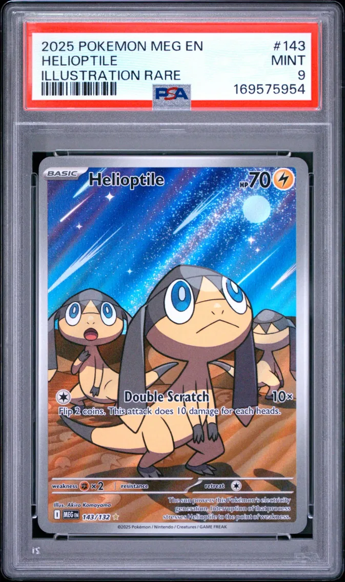 2025 #143 Helioptile PSA 9 Meg EN-Mega Evolution