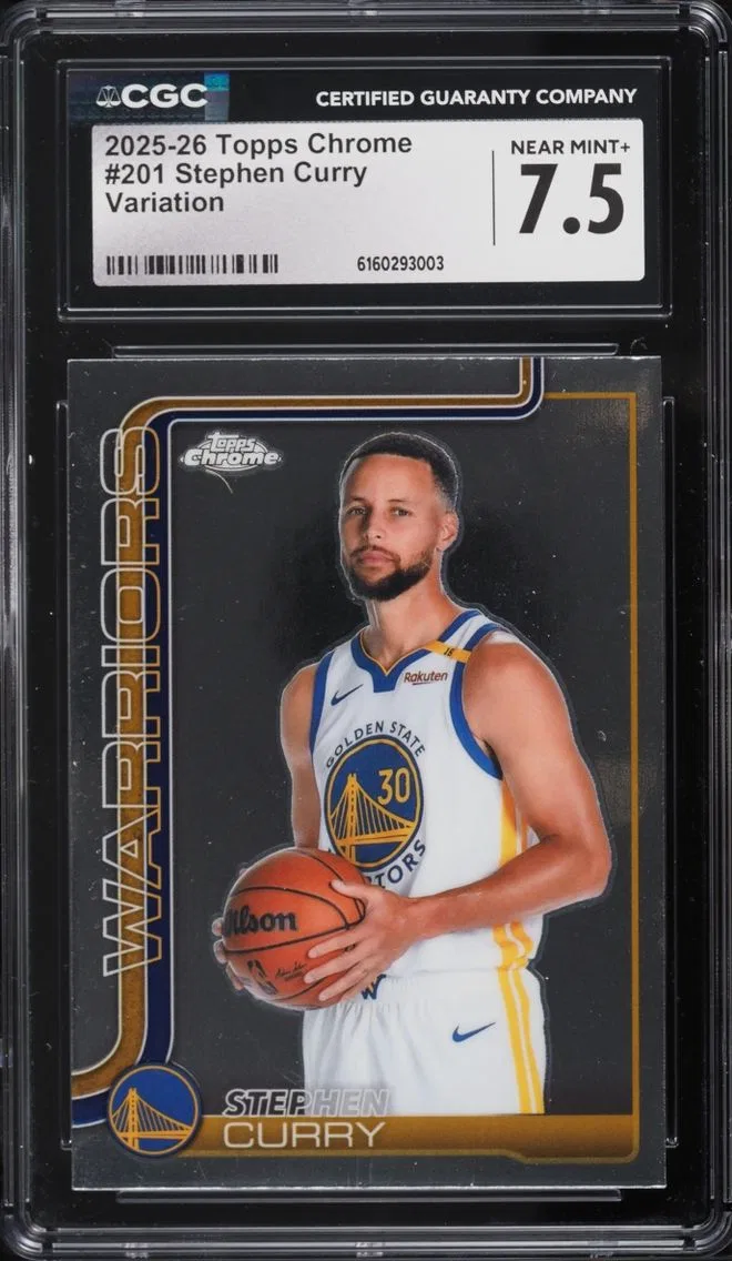 2025 Topps Chrome Variation Stephen Curry #201 CGC 7.5 NRMT+