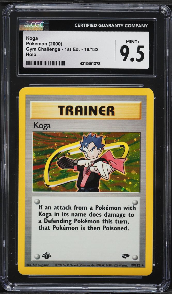 2000 #19 Koga-Holo 1st Edition CGC 9.5 Gym Challenge Pokemon