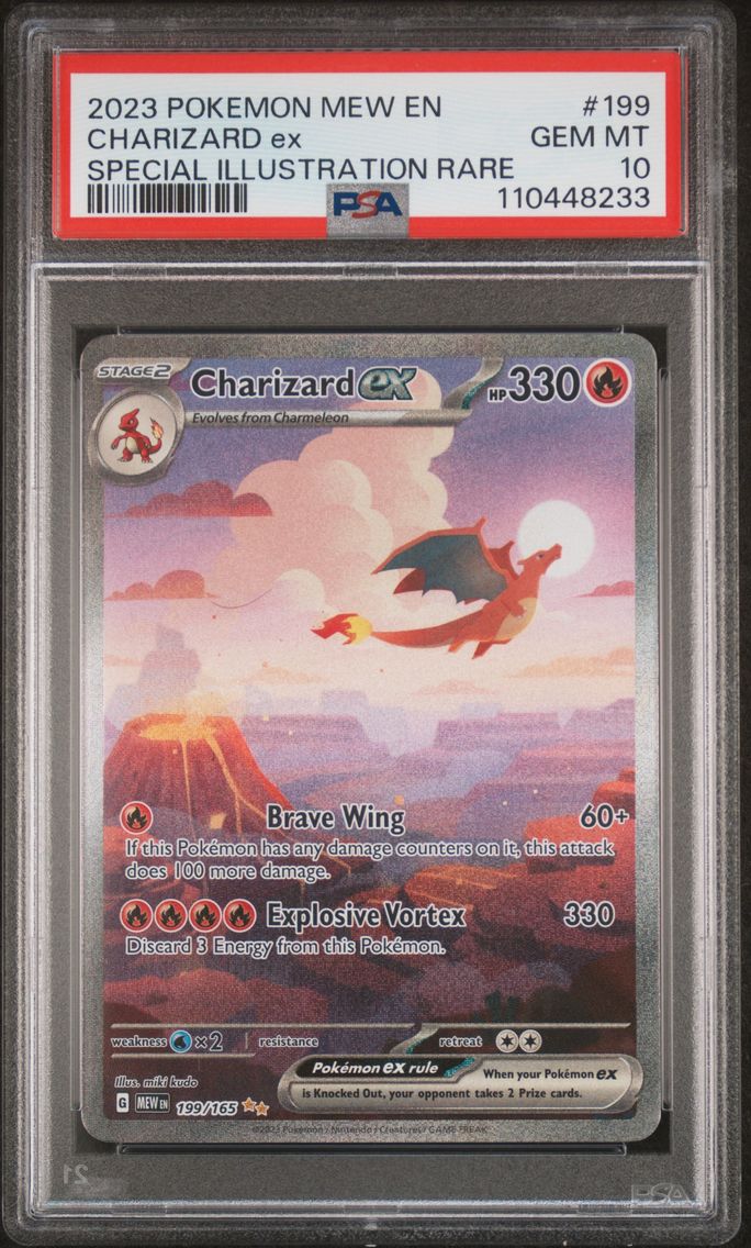 2023 #199 Charizard EX PSA 10 Mew EN-151 Pokemon
