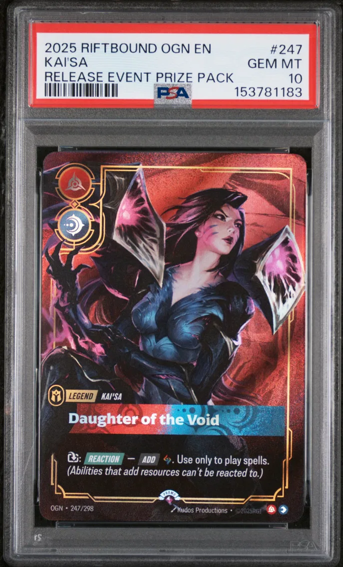2025 #247 Kai'SA - Daughter of the Void PSA 10 Riftbound: League of Legends Ogn-Origins