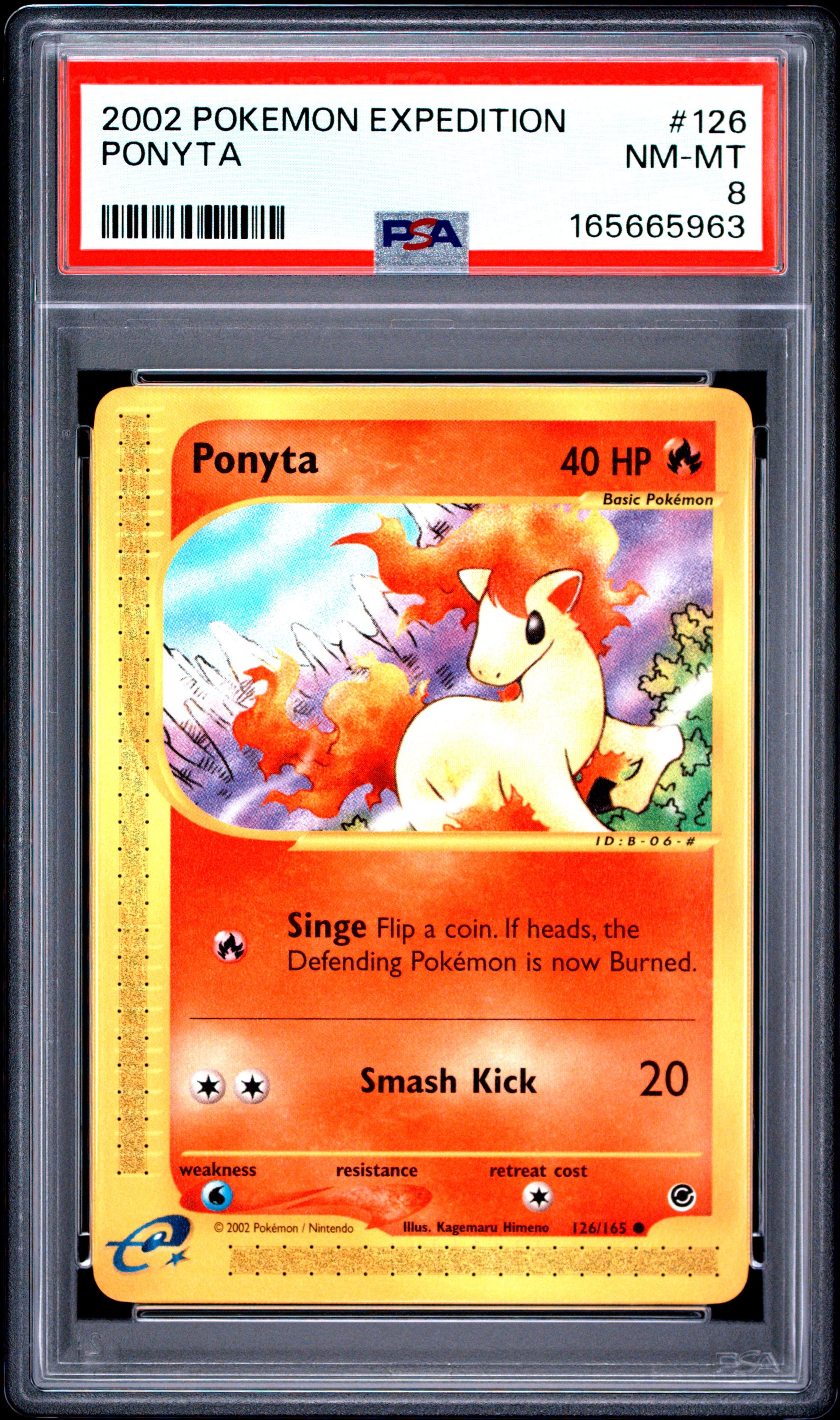 2002 #126 Ponyta PSA 8 Expedition
