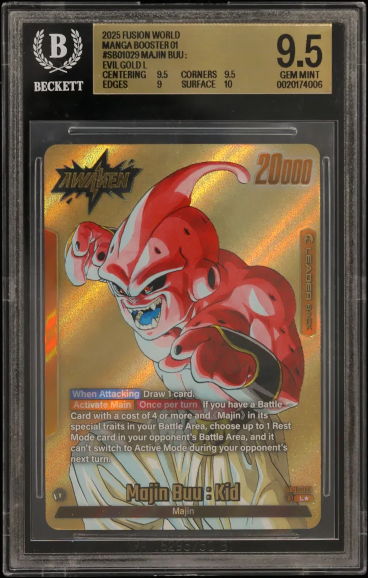 2025 #SB01029 Majin Buu : Evil //Majin Buu : Kid ALT ART L BGS 9.5 Dragon Ball Super Card Game Fusion World Manga Booster 01