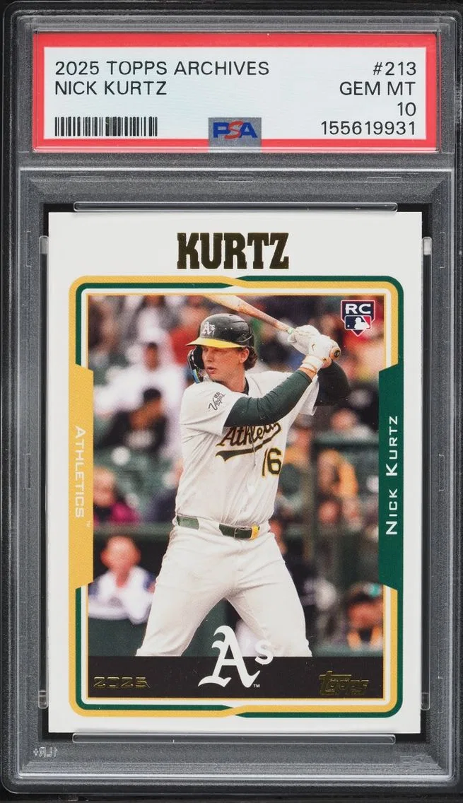 2025 Topps Archives Nick Kurtz ROOKIE #213 PSA 10 GEM MINT