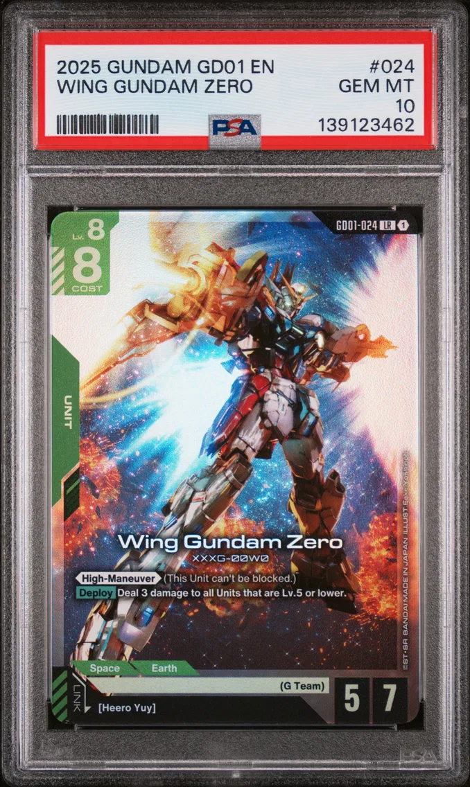 2025 #024 Wing Gundam Zero PSA 10 Gundam Newtype Rising