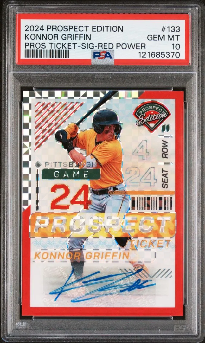 2024 #133 Konnor Griffin PSA 10 Panini Prospect Edition Prospect Ticket