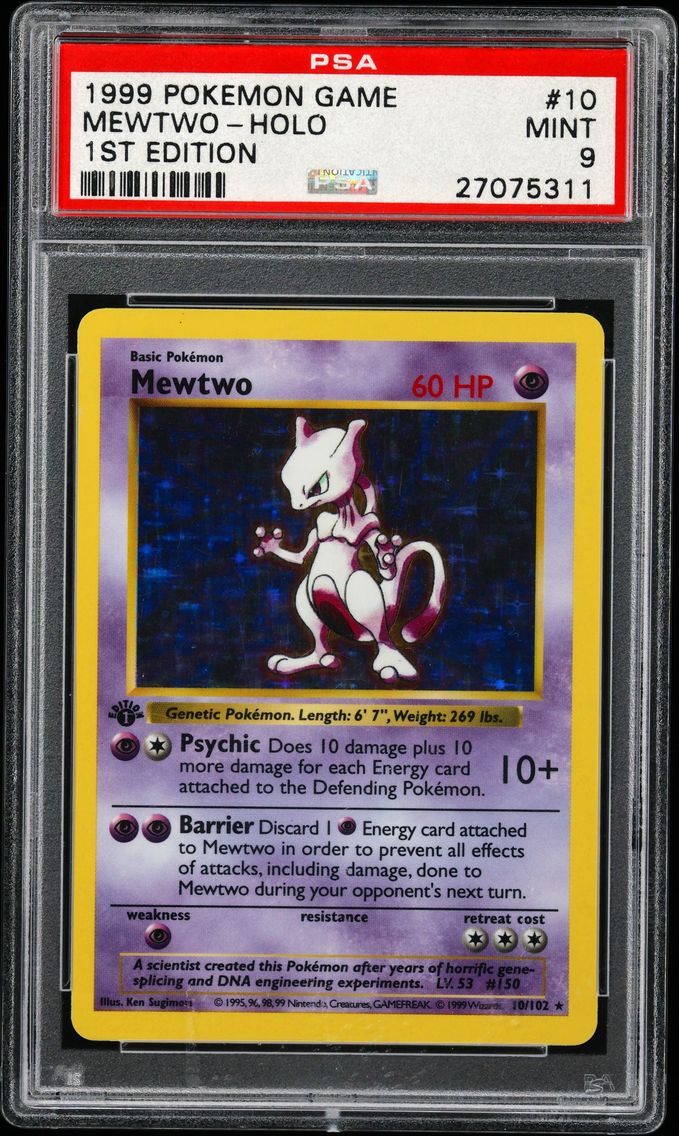 1999 #10 Mewtwo-Holo 1st Edition