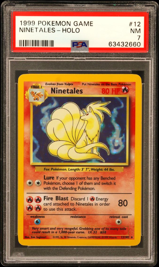 1999 #12 Ninetales-Holo PSA 7 Game