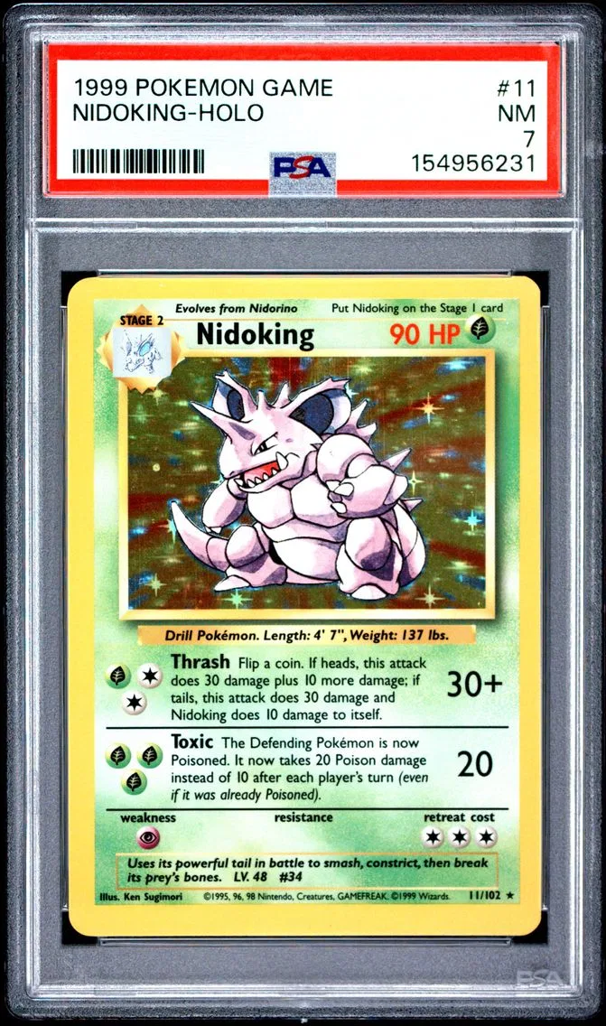 1999 #11 Nidoking-Holo PSA 7 Game
