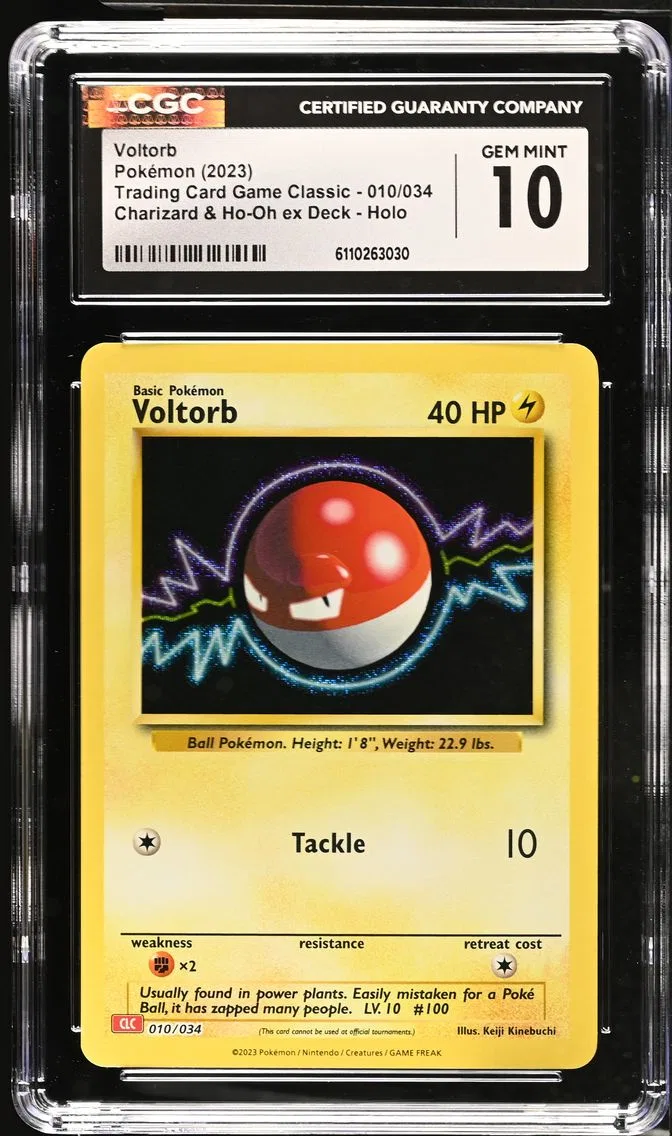 2023 #010 Voltorb CGC 10 Trading Card Game Classic - CLV, CLC, CLB - English