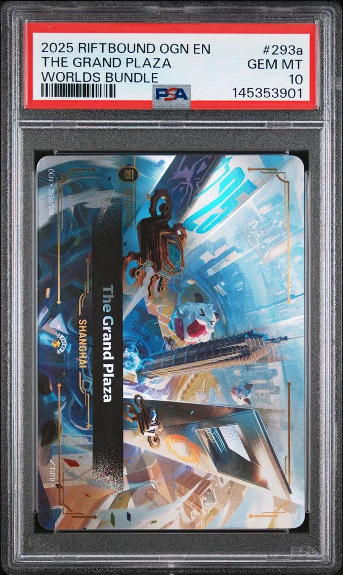 2025 #293a The Grand Plaza PSA 10 Riftbound: League of Legends Ogn-Origins
