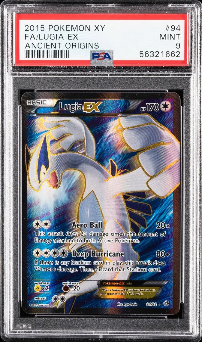 2015 Pokemon XY Ancient Origins Full Art/Lugia EX XY Ancient Origins #94 PSA 9