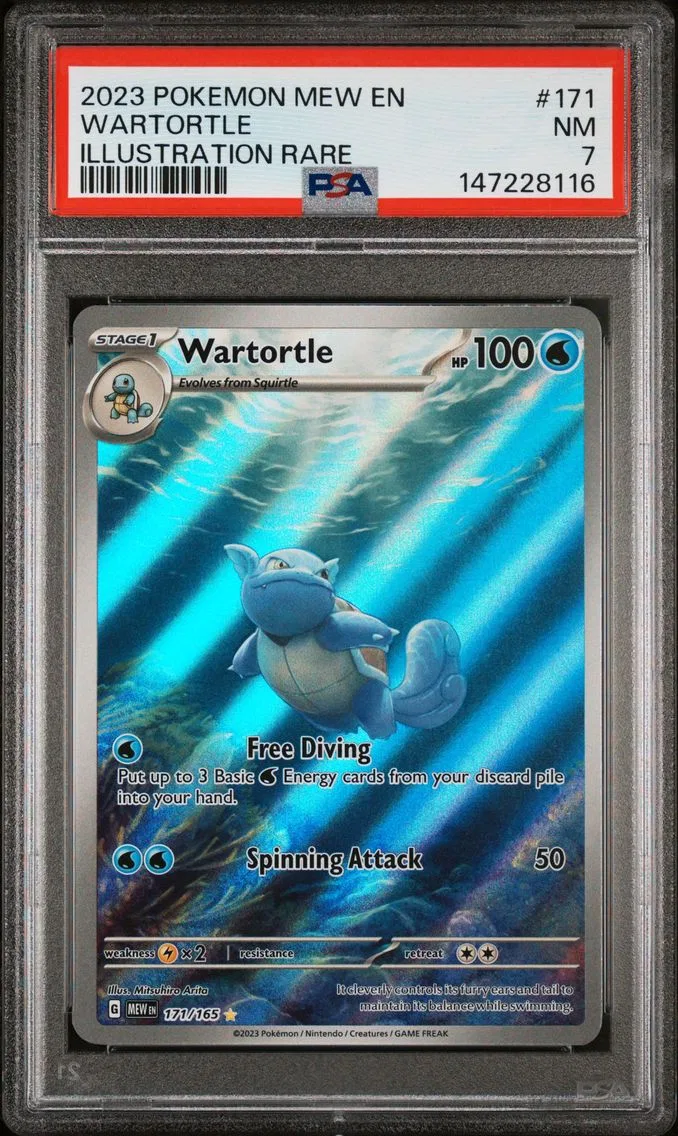 2023 #171 Wartortle PSA 7 Mew EN