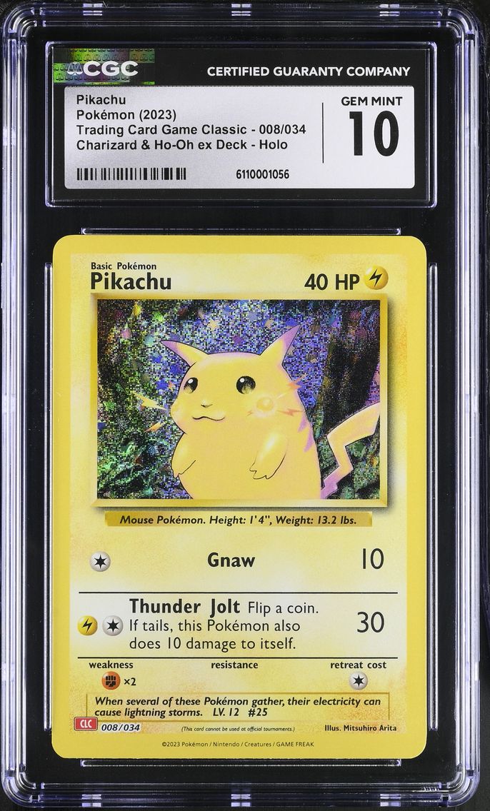 2023 #008 Pikachu CGC 10 Trading Card Game Classic - CLV, CLC, CLB - English