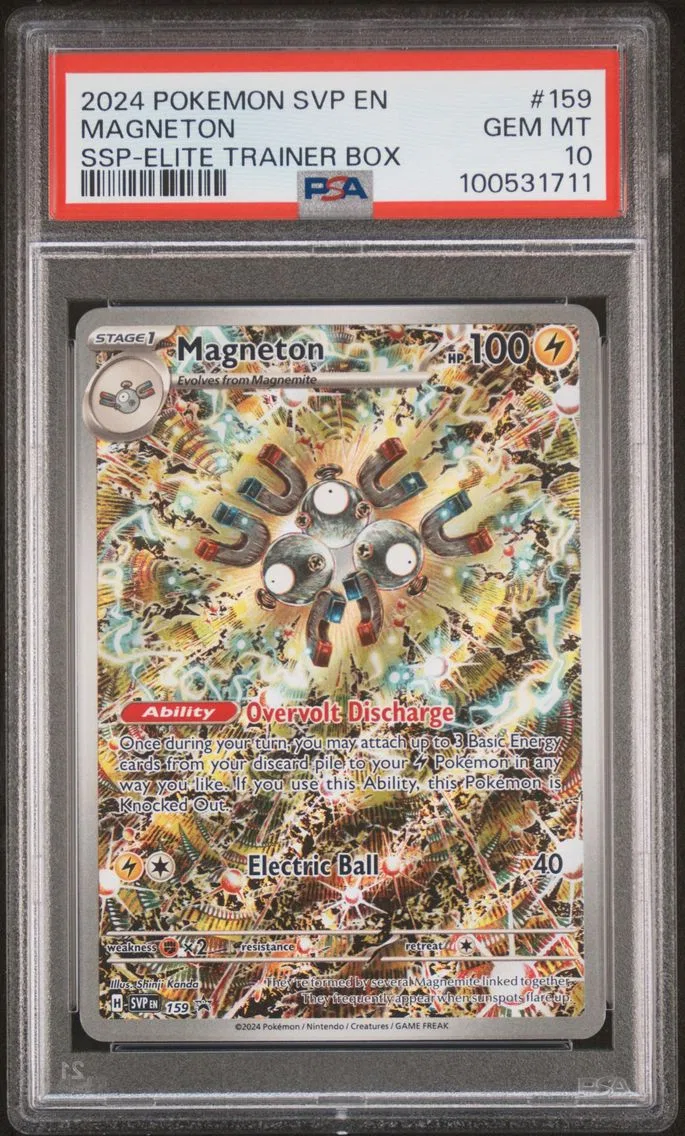 2024 #159 Magneton PSA 10 Svp EN-SV Black Star Promo