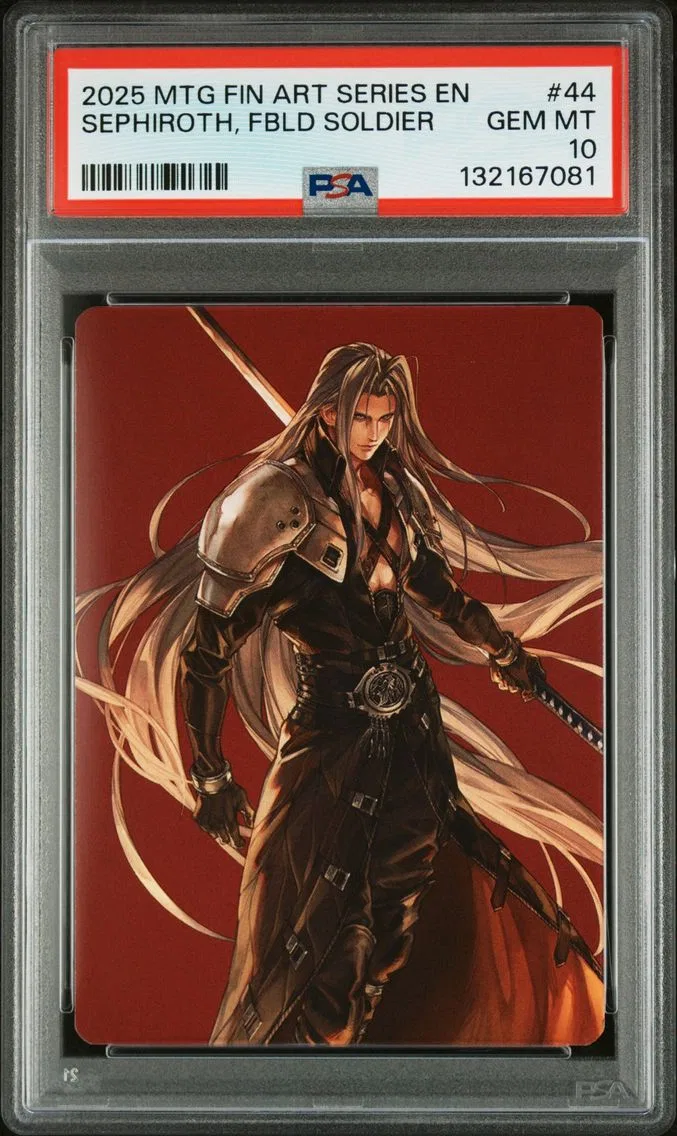 2025 #44 Sephiroth, Fabled Soldier PSA 10 Final Fantasy Art Series