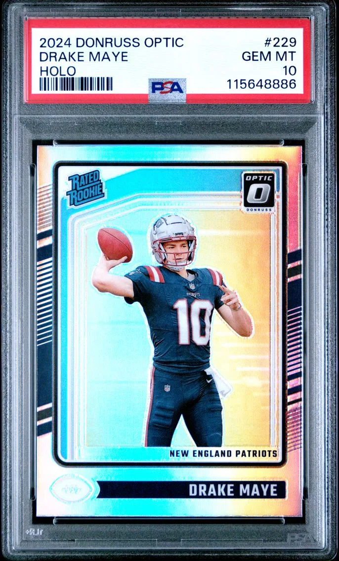 2024 #229 Drake Maye PSA 10 Panini Donruss Optic