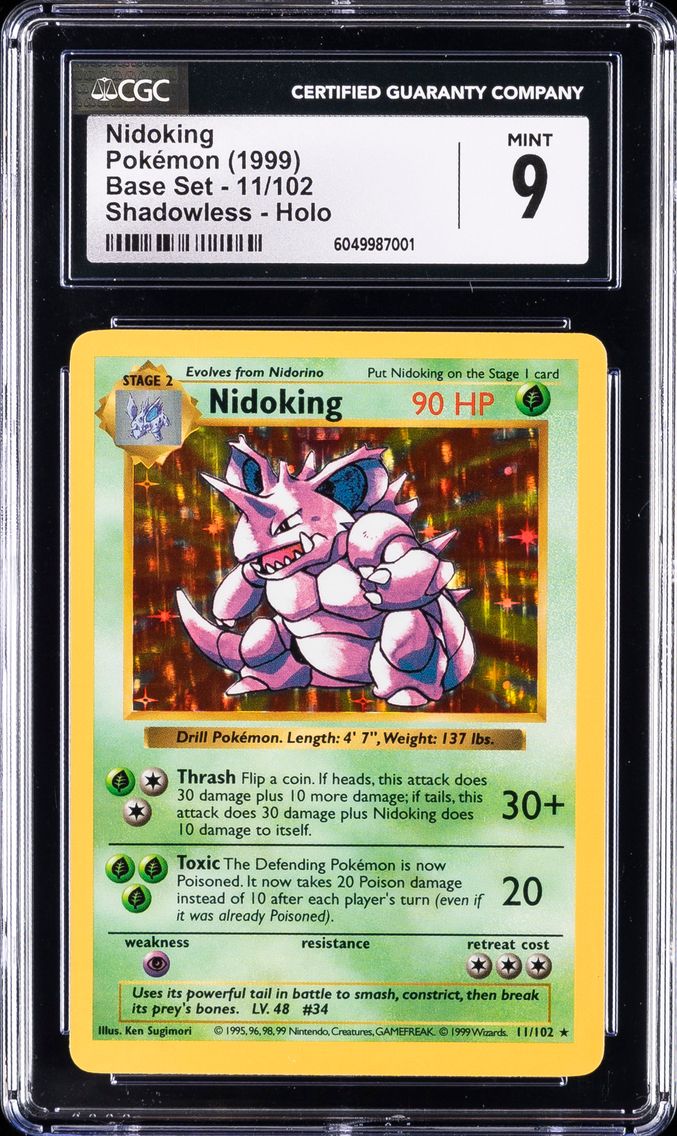 1999 #11 Nidoking-Holo CGC 9 Game Pokemon