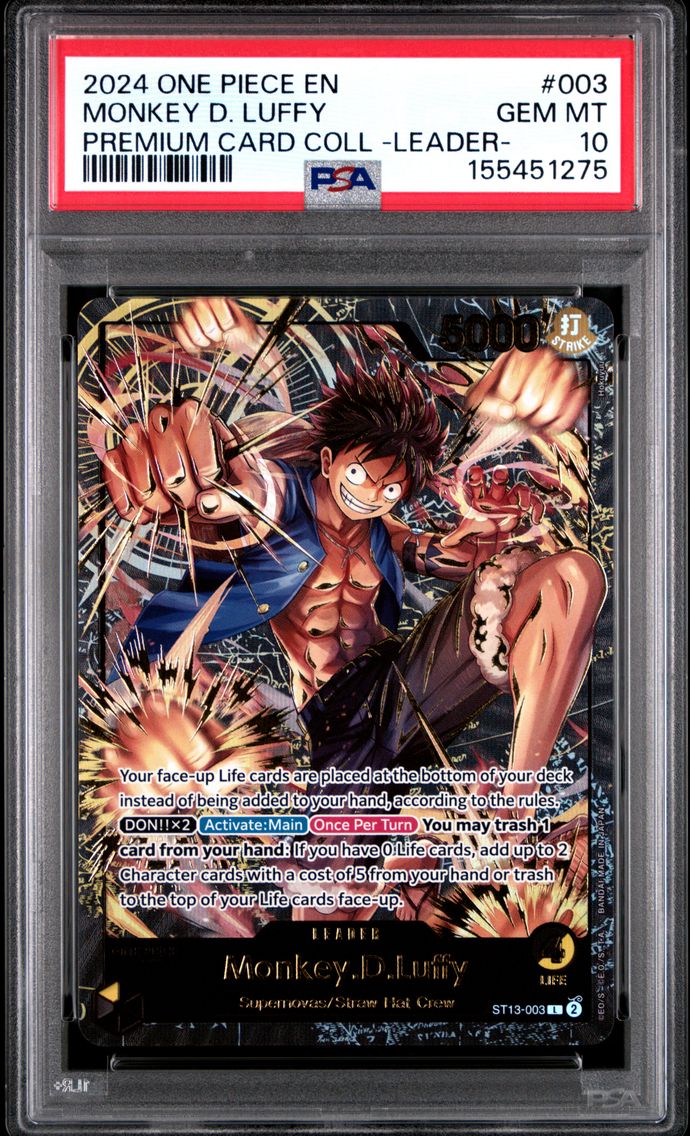 2024 #003 Monkey D. Luffy PSA 10 One Piece Premium Card Collection -Leader Collection-