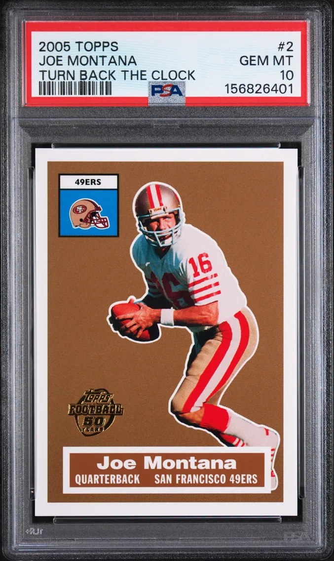 2005 #2 Joe Montana PSA 10 Topps Turn Back the Clock