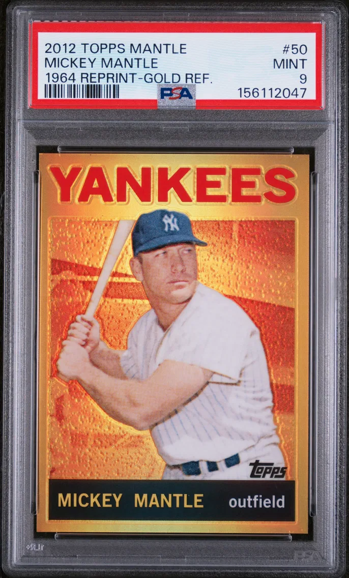 2012 #50 Mickey Mantle PSA 9 Topps Mickey Mantle Reprint