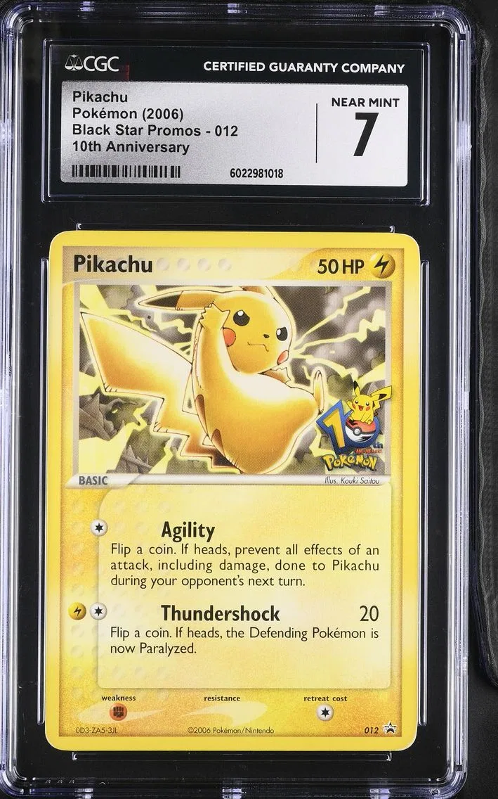 2006 #012 Pikachu CGC 7 Black Star Promos - Nintendo - English