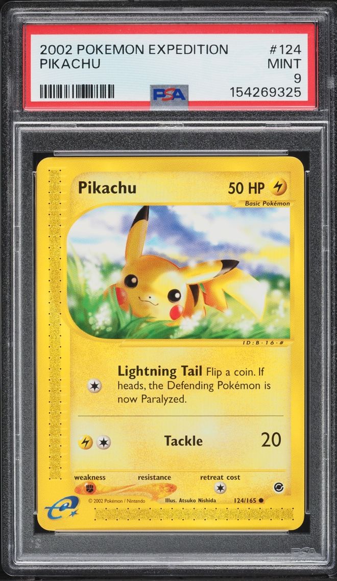 2002 Pokemon Expedition Pikachu #124 PSA 9 MINT