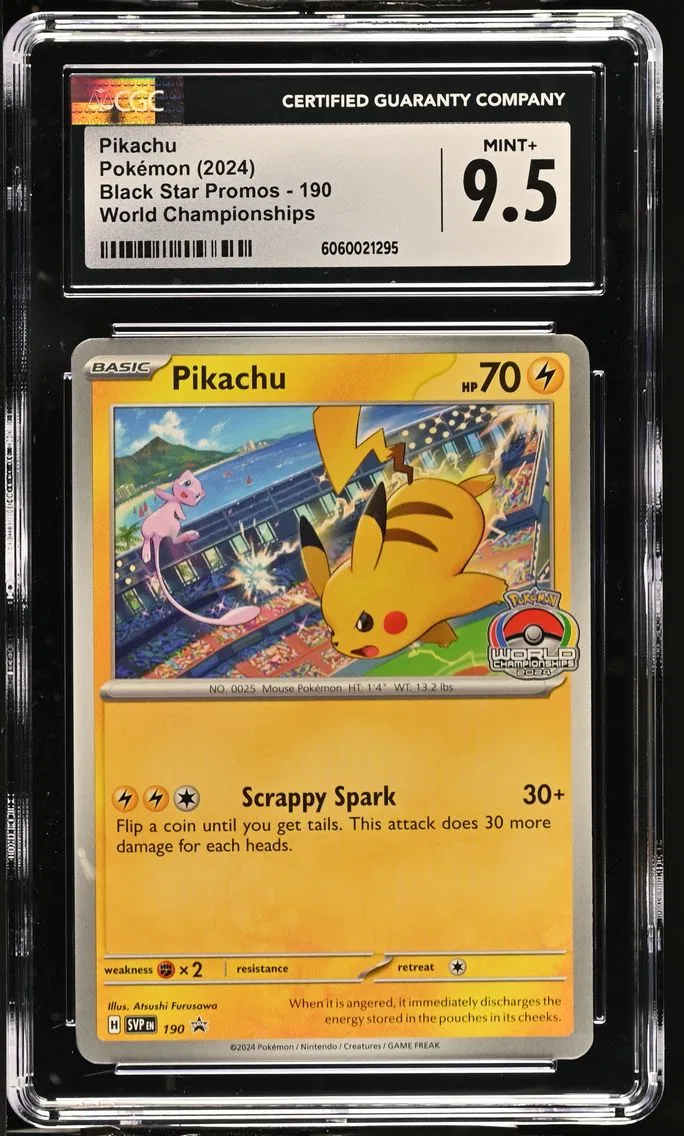 2024 #190 Pikachu CGC 9.5 Black Star Promos - Scarlet & Violet SVP EN - English
