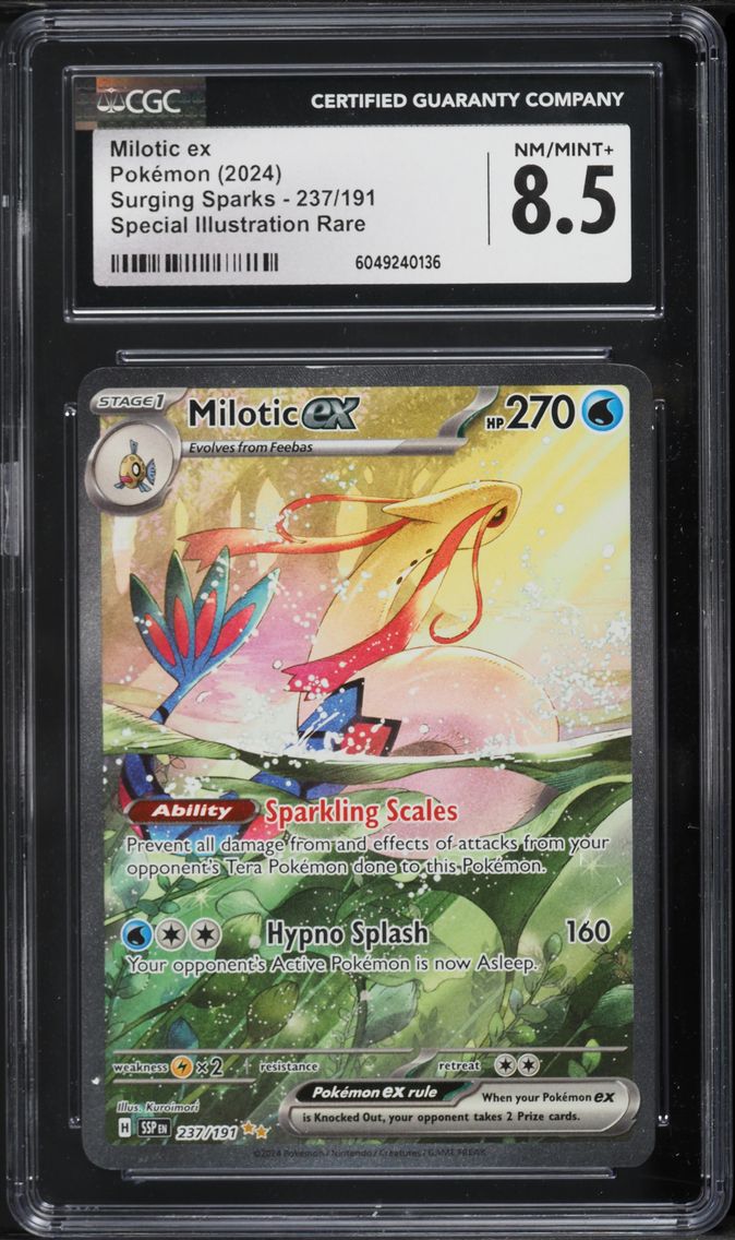 2024 #237 Milotic EX CGC 8.5 Ssp EN-Surging Sparks Pokemon