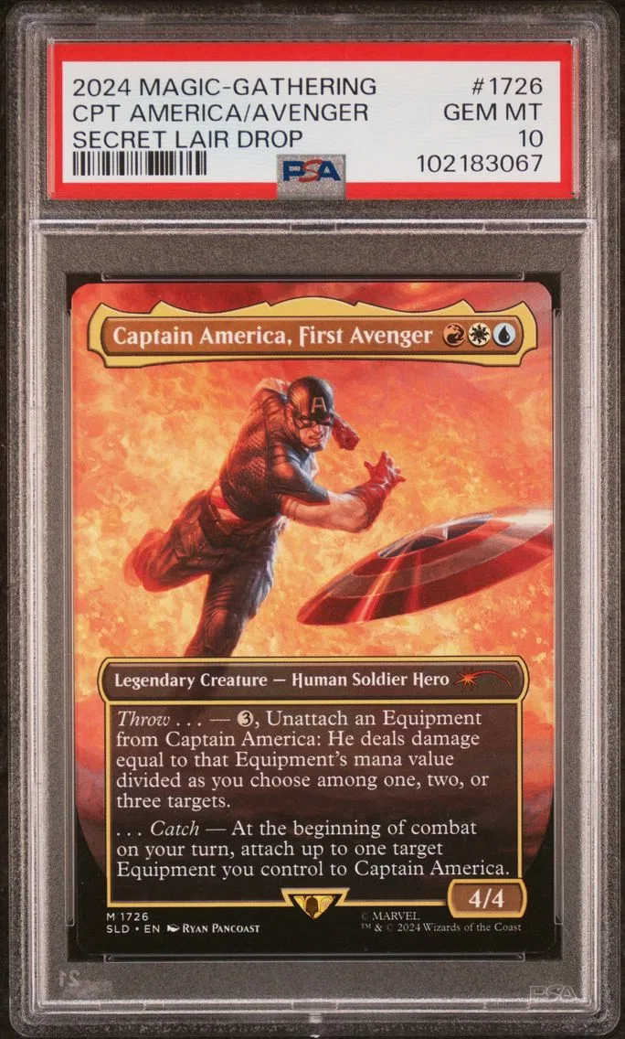 2024 #1726 Captain America, First Avenger PSA 10 Secret Lair Drop