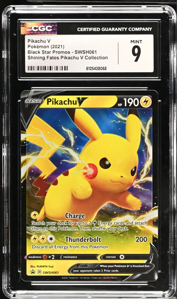 2021 #SWSH061 Pikachu V CGC 9 Black Star Promos - Sword & Shield - English