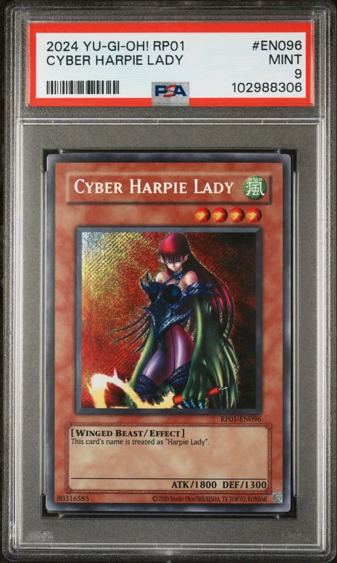 2024 #EN096 CYBER HARPIE LADY PSA 9 YU-GI-OH! RP01-RETRO PACK