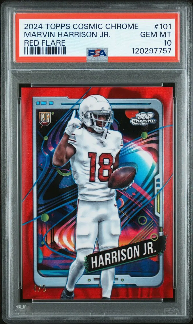 2024 #101 Marvin Harrison Jr. PSA 10 Topps Cosmic Chrome