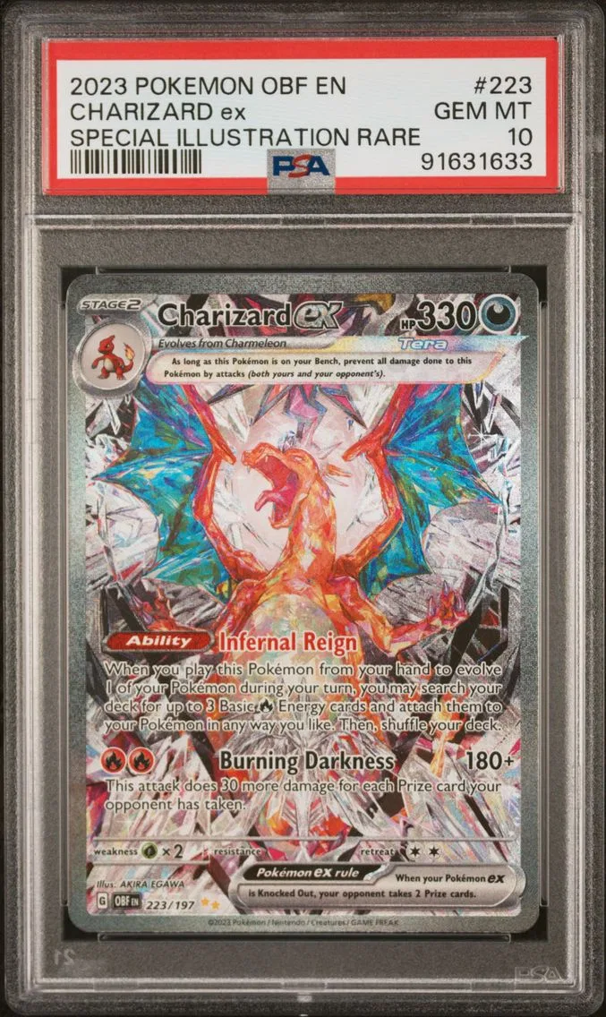 2023 #223 Charizard EX PSA 10 Obf EN-Obsidian Flames