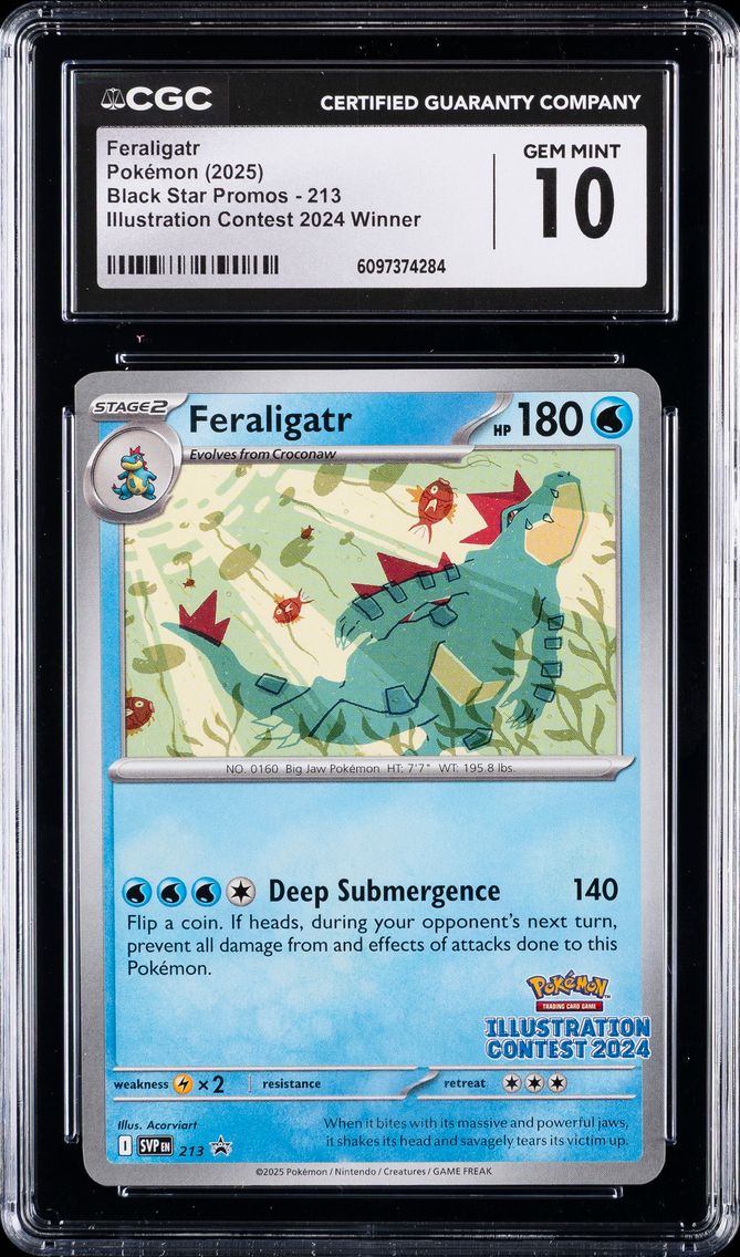 2023 #213 Feraligatr CGC 10 Black Star Promos - Scarlet & Violet SVP EN - English Pokemon