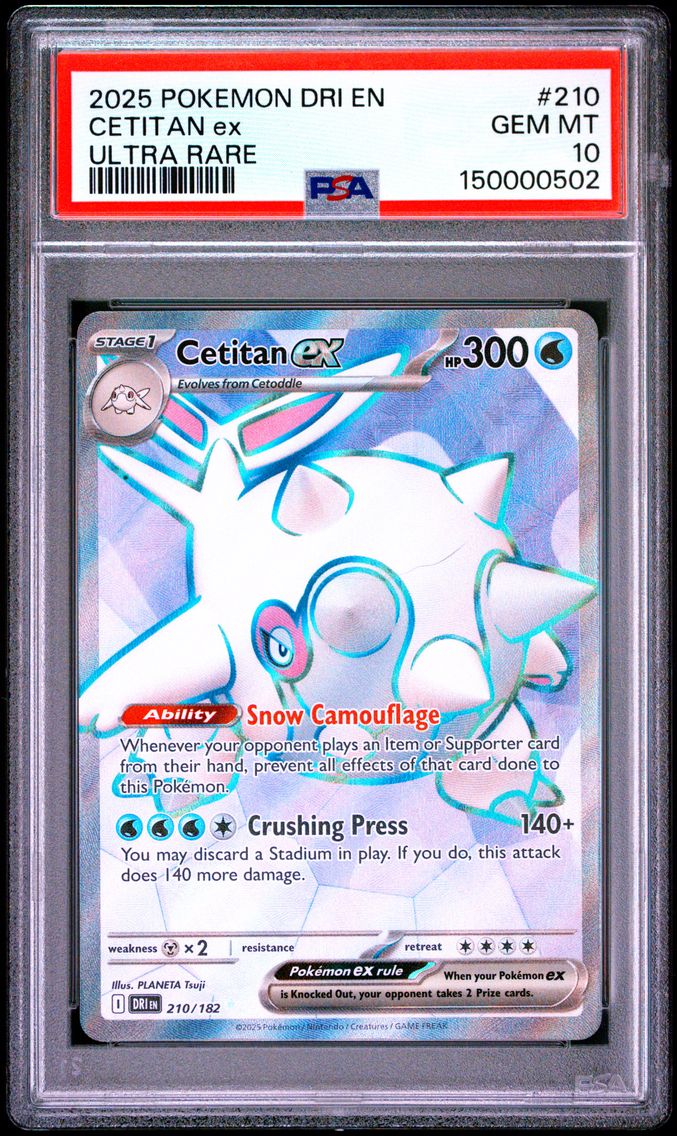 2025 #210 Cetitan EX PSA 10 Dri EN-Destined Rivals