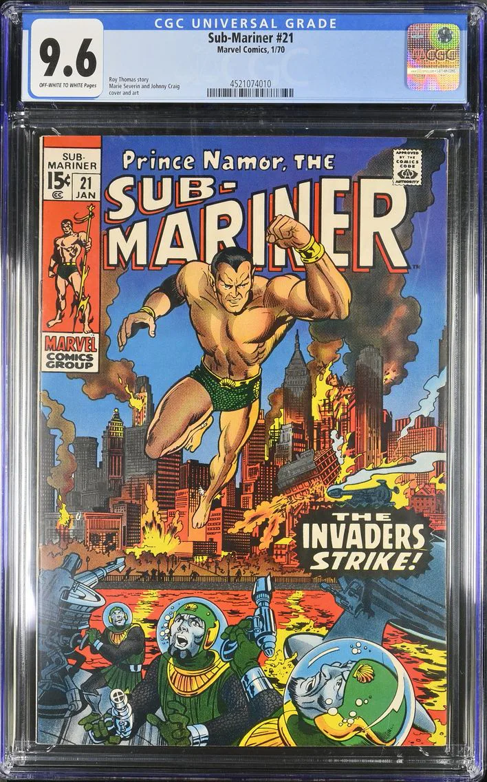 1970 Sub-Mariner #21 CGC 9.6 Marvel Comics