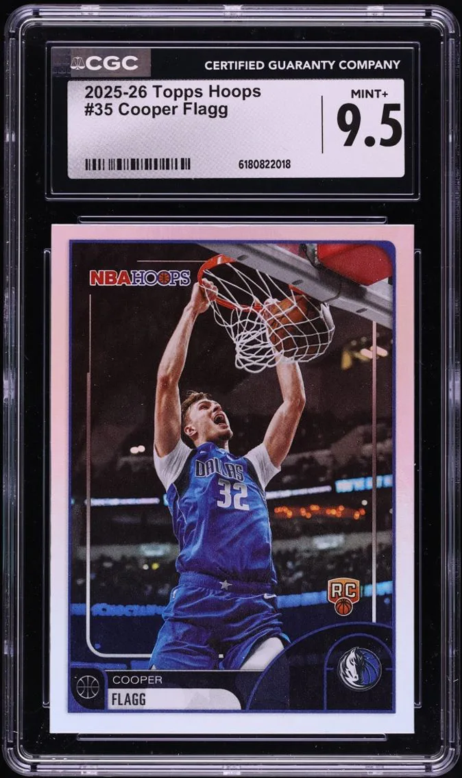 2025 Hoops Cooper Flagg ROOKIE #35 CGC 9.5 MINT+