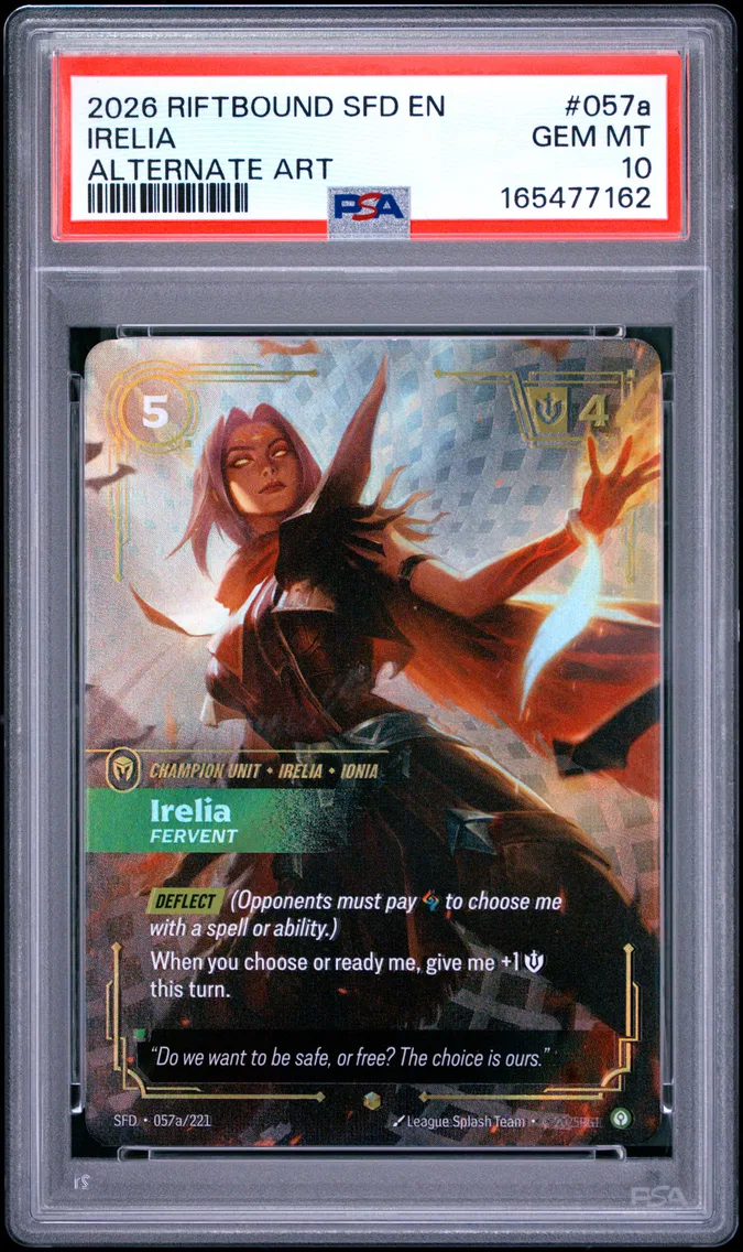2026 #057a Irelia - Fervent PSA 10 Riftbound: League of Legends Sfd-Spiritforged
