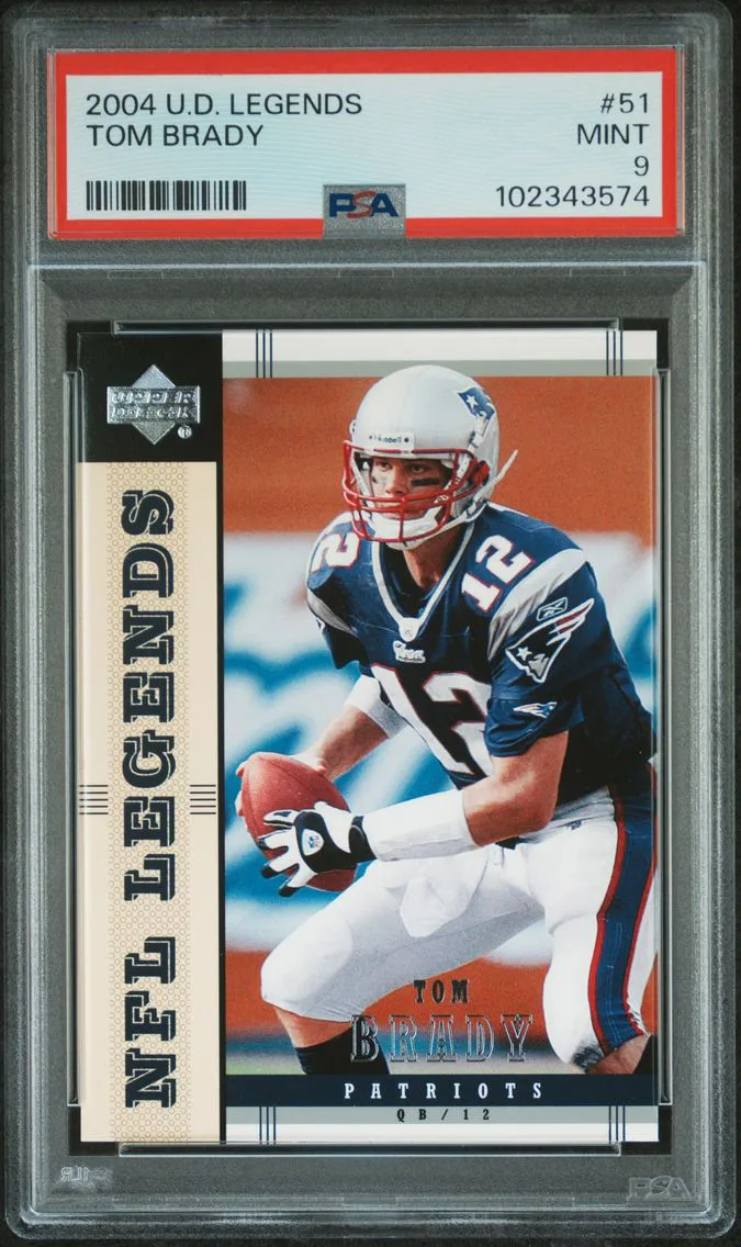 2004 #51 Tom Brady PSA 9 Upper Deck Legends