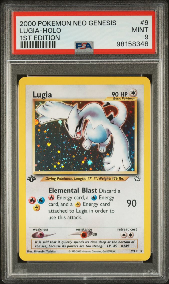 2000 #9 Lugia-Holo PSA 9 Neo Gen
