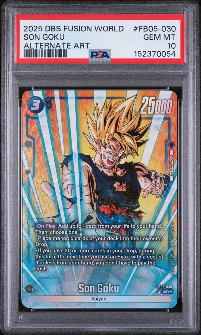 2025 #FB05-030 Son Goku PSA 10 Dragon Ball Super Card Game Fusion World New Adventure