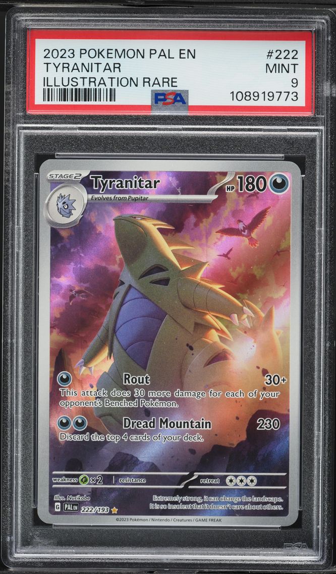 2023 #222 Tyranitar PSA 9 Pal EN-Paldea Evolved Pokemon