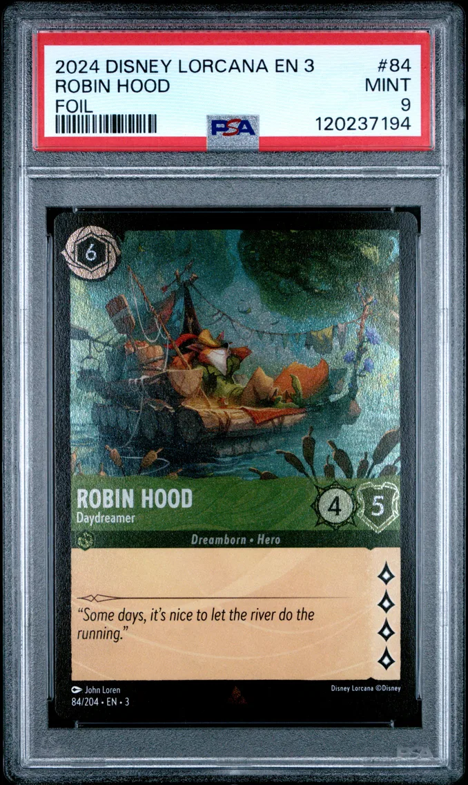 2024 #84 Robin Hood - Daydreamer PSA 9 Disney Lorcana EN 3-Into the Inklands